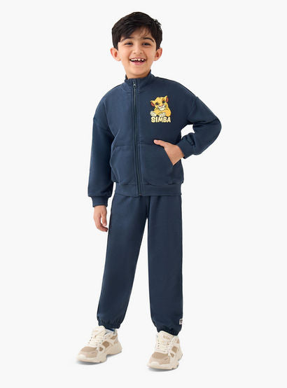 Disney Boys Sweatshirt and Joggers Set with Lion King Print - Cotton - Long Sleeves - High Neck-boys-clothing-setsandcoords-image-1