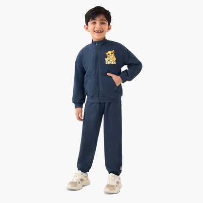 Disney Boys Sweatshirt and Joggers Set with Lion King Print - Cotton - Long Sleeves - High Neck - Blue / 6-7 yrs