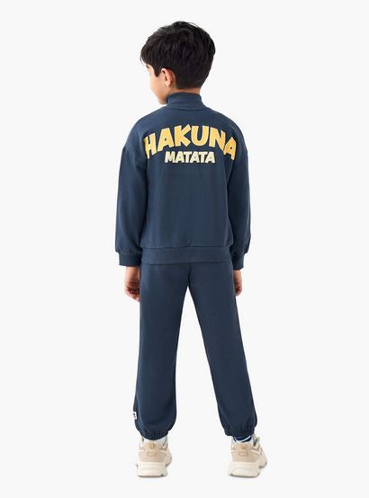Disney Boys Sweatshirt and Joggers Set with Lion King Print - Cotton - Long Sleeves - High Neck-boys-clothing-setsandcoords-image-4