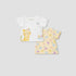 Juniors Cat Print T-shirt with Flutter Sleeves - Set of 2 - Multicolour / 12-18 mths