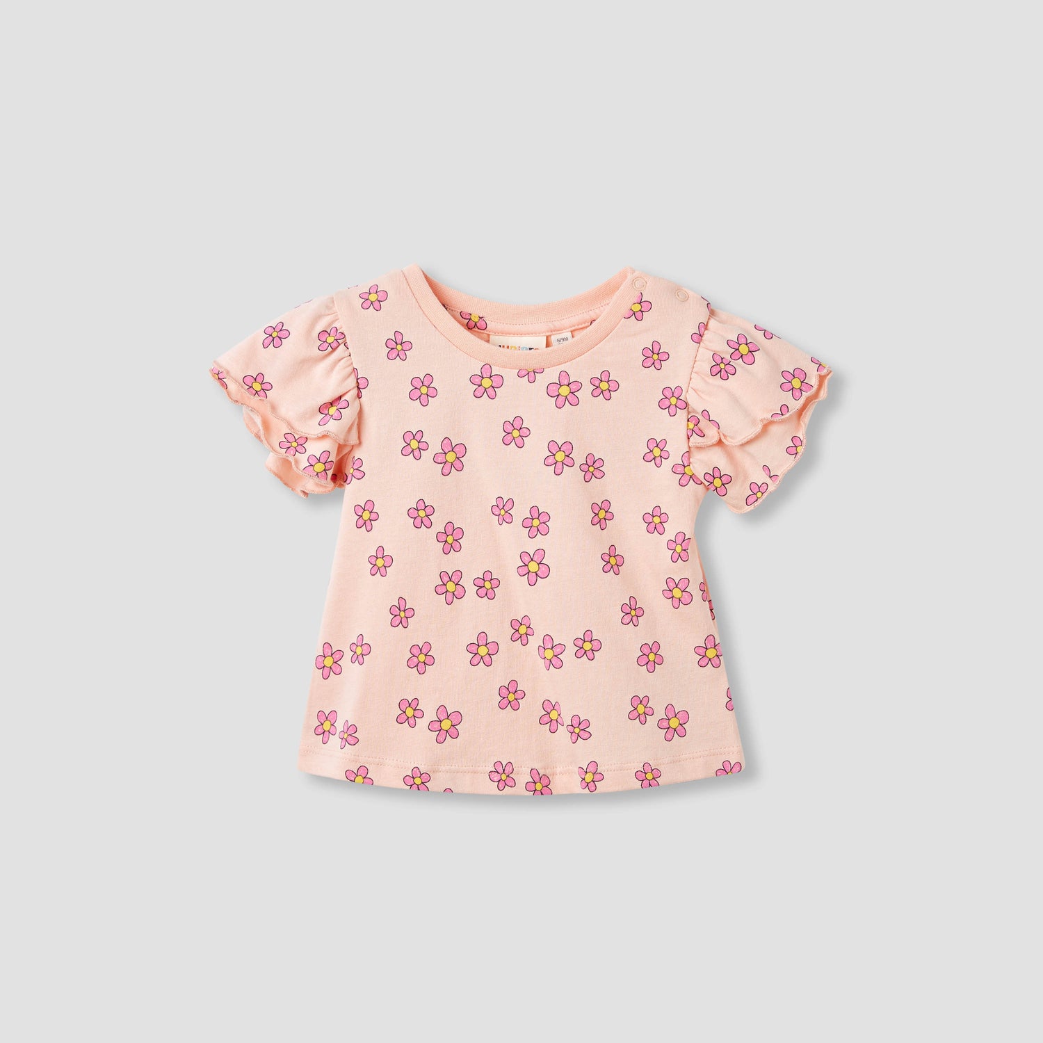 Juniors Printed Top with Ruffle Sleeves - Set of 2