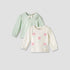 Set of 2 Juniors Round Neck Long Sleeve T-shirts with Floral Print - Multicolour / 12-18 mths