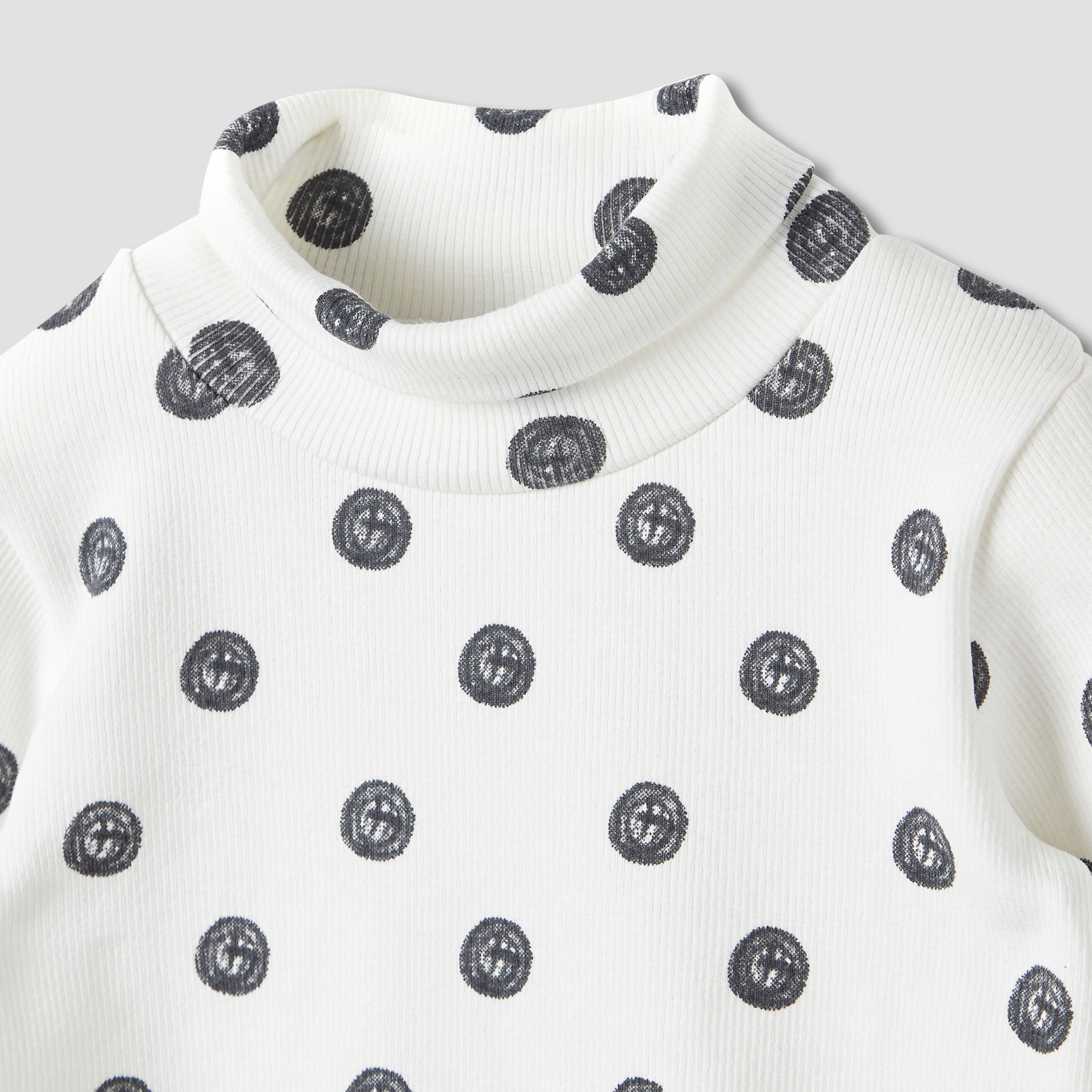 Juniors Bow Detail T-shirt with Turtleneck and Long Sleeves - Set of 2
