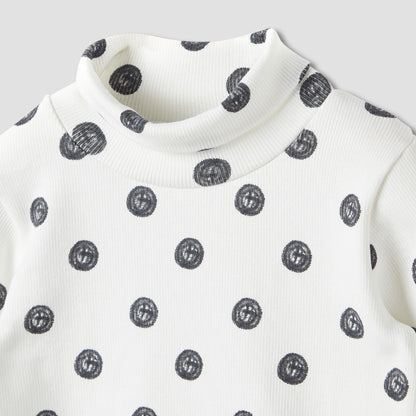 Juniors Bow Detail T-shirt with Turtleneck and Long Sleeves - Set of 2