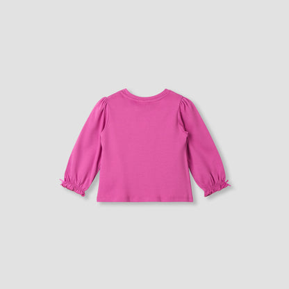 Juniors Printed T-shirt with Long Sleeves