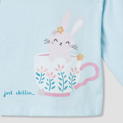 Juniors Printed T-shirt with Long Sleeves