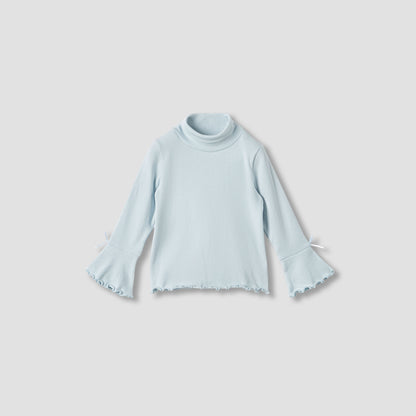 Juniors Bow Detail Top with Turtleneck and Long Sleeves - Set of 2
