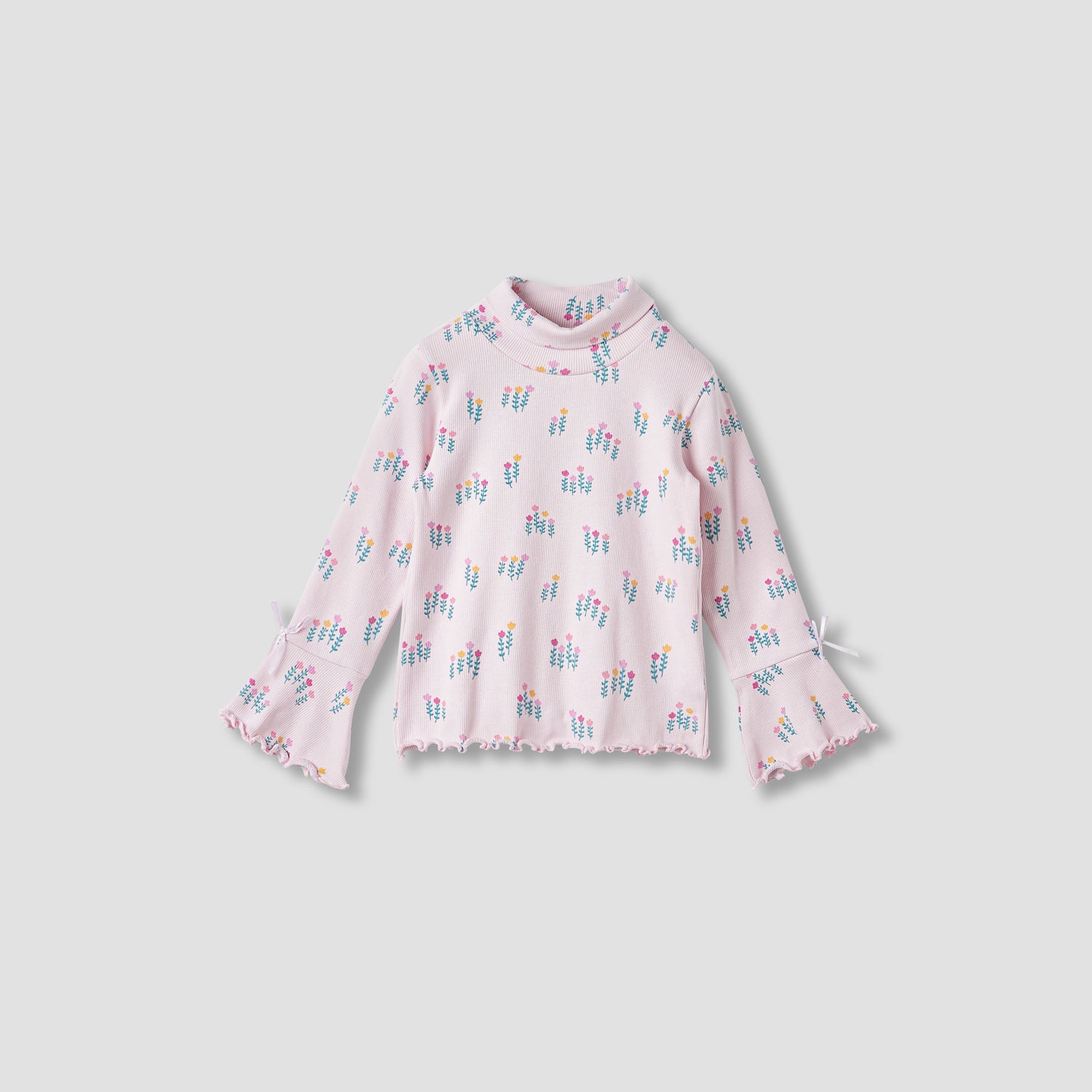 Juniors Bow Detail Top with Turtleneck and Long Sleeves - Set of 2