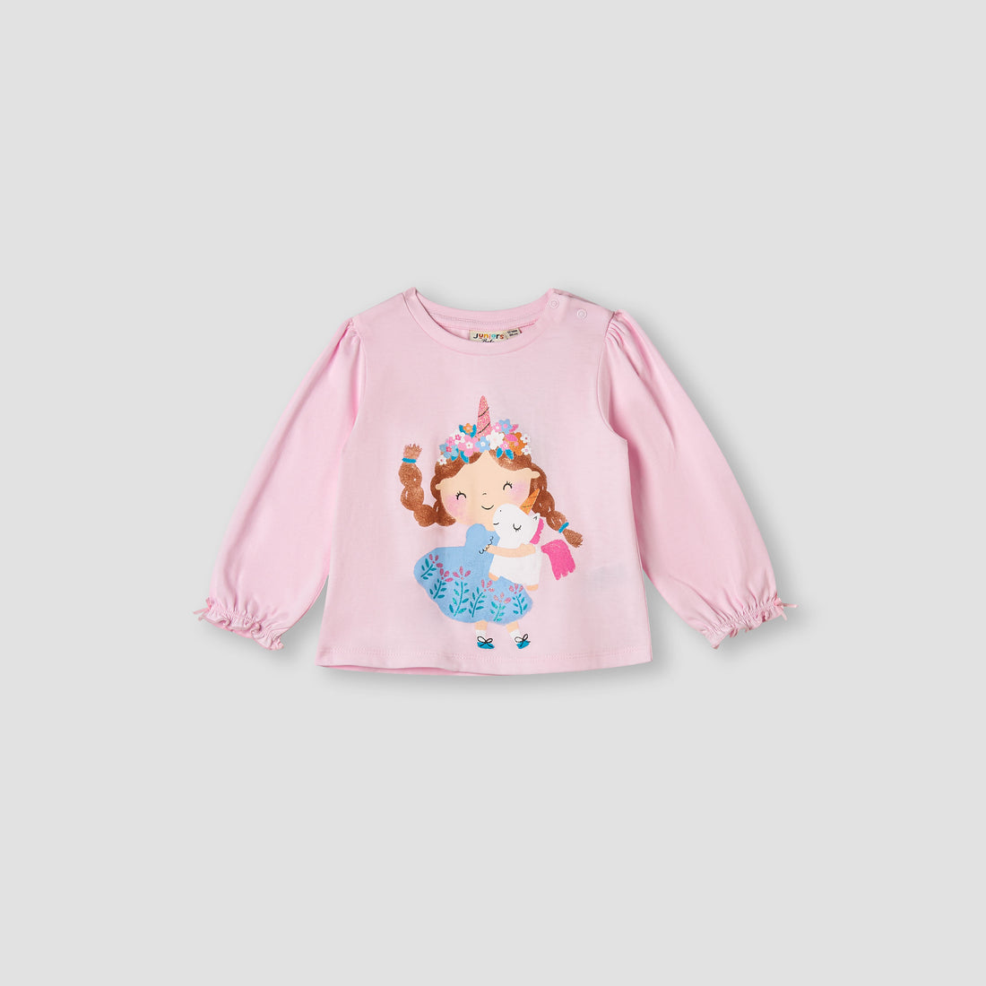 Juniors Unicorn Print T-shirt - Pink / 12-18 mths