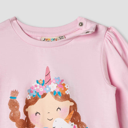 Juniors Unicorn Print T-shirt