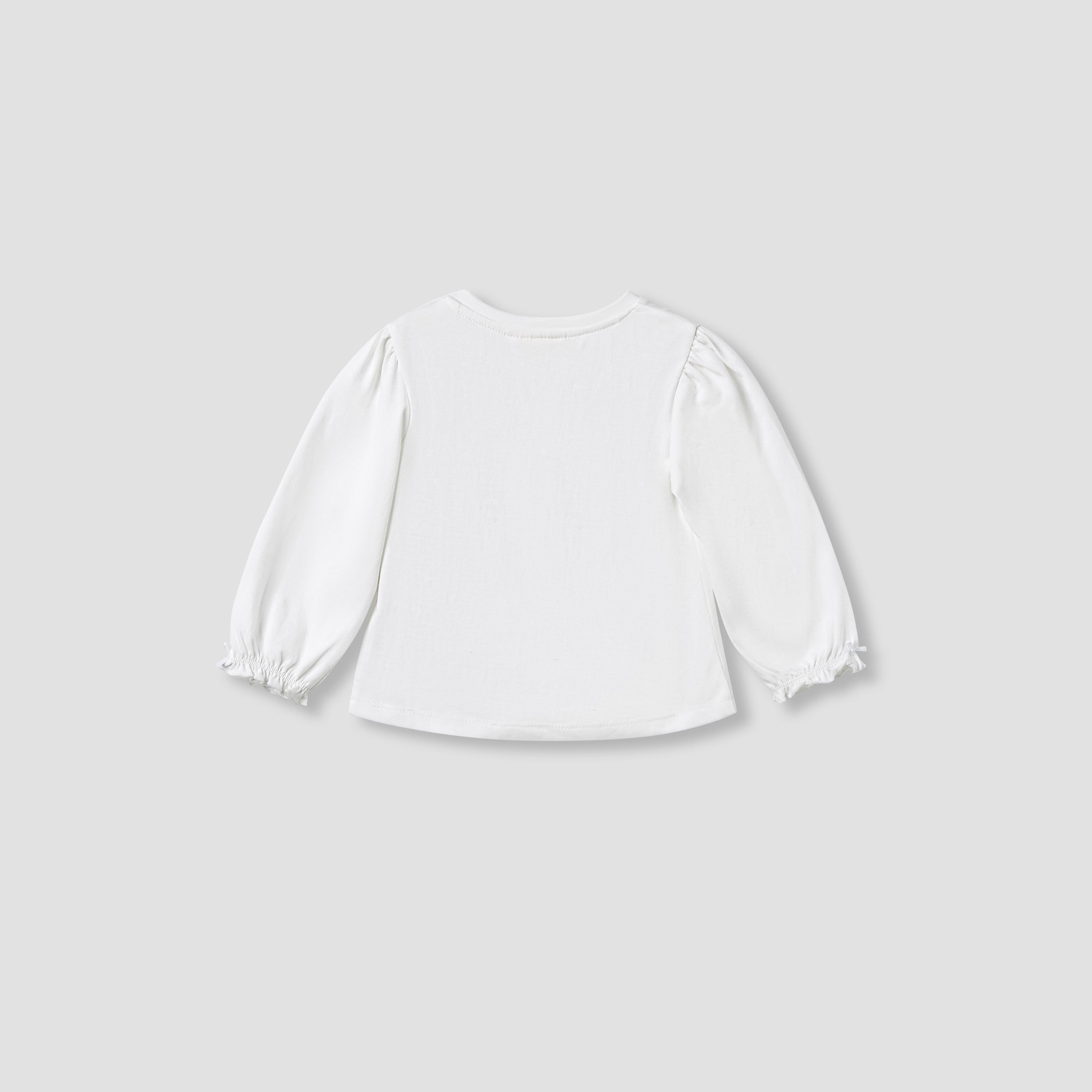 Juniors Girls Round Neck T-shirt with Graphic Print - Cotton - Long Sleeves