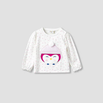 Juniors Girls Collar Neck T-shirt with Assorted Print - Cotton - Long Sleeves - Set of 2