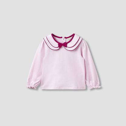 Juniors Girls Collar Neck T-shirt with Assorted Print - Cotton - Long Sleeves - Set of 2