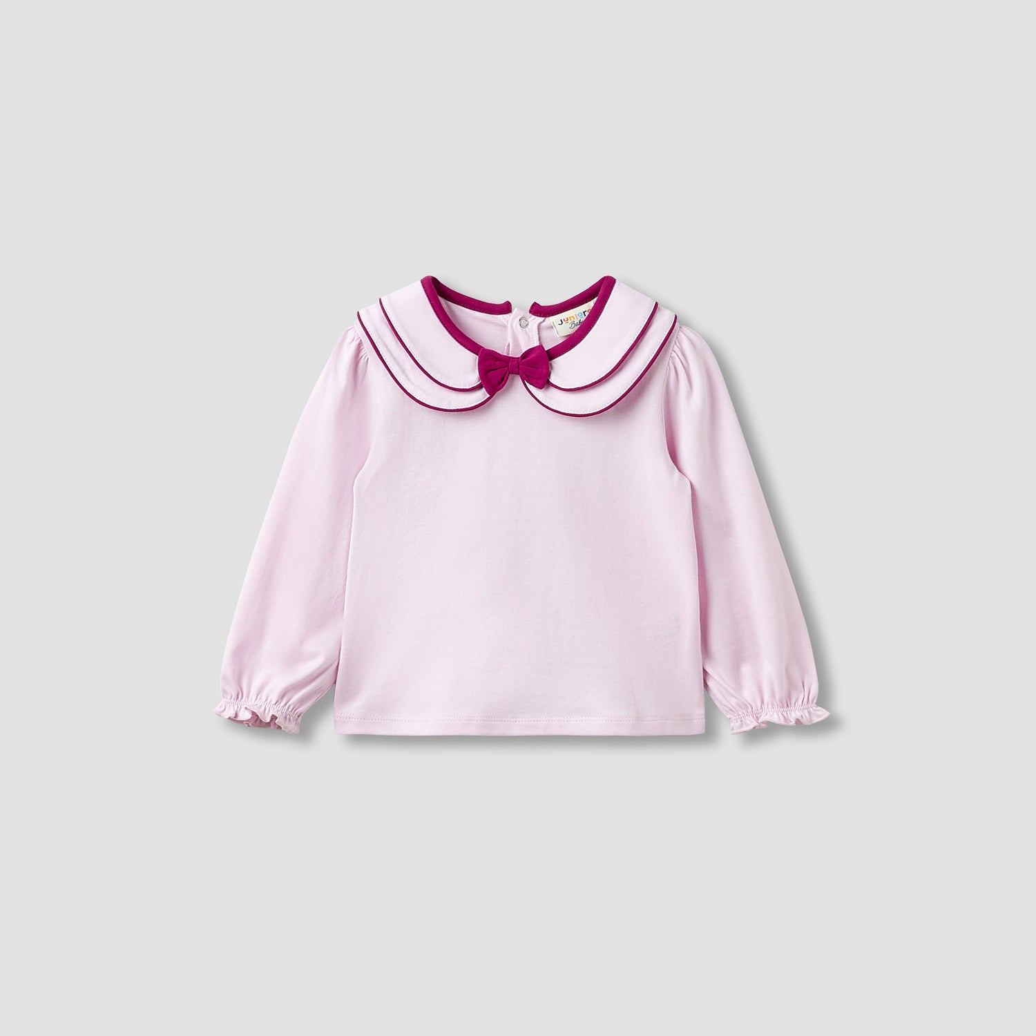 Juniors Girls Collar Neck T-shirt with Assorted Print - Cotton - Long Sleeves - Set of 2