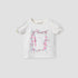 Juniors Floral Print T-shirt with Puff Sleeves - White / 12-18 mths
