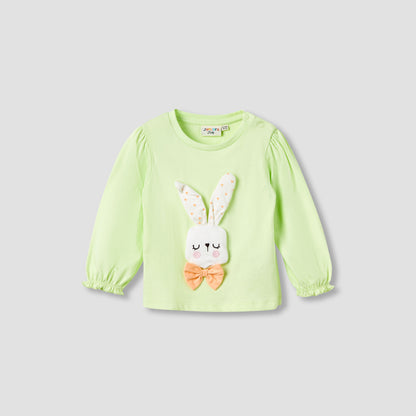Juniors Girls Round Neck T-shirt - Cotton - Long Sleeves