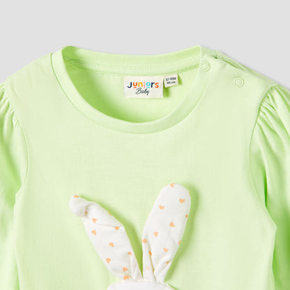 Juniors Girls Round Neck T-shirt - Cotton - Long Sleeves