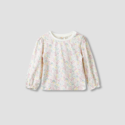 Juniors Girls Crew Neck T-shirt with Assorted Print - Cotton - Long Sleeve - Set of 3