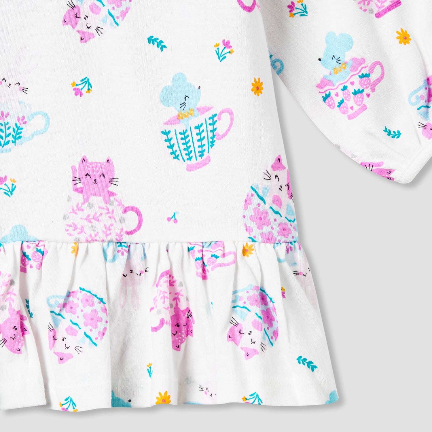 Juniors Printed Dress with Sailor Collar