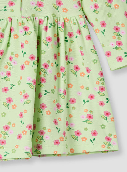 Juniors Collared Long Sleeves A-Line Dress with Floral Print-baby-girls-clothing-dressesandjumpsuits-image-5