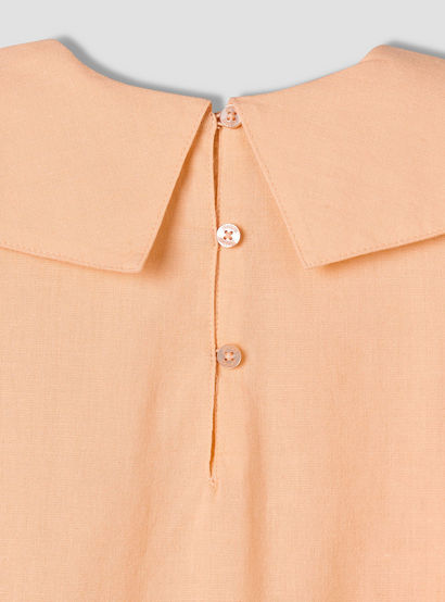 Juniors Collared Long Sleeves A-Line Dress with Ruffled Hem-baby-girls-clothing-dressesandjumpsuits-image-6