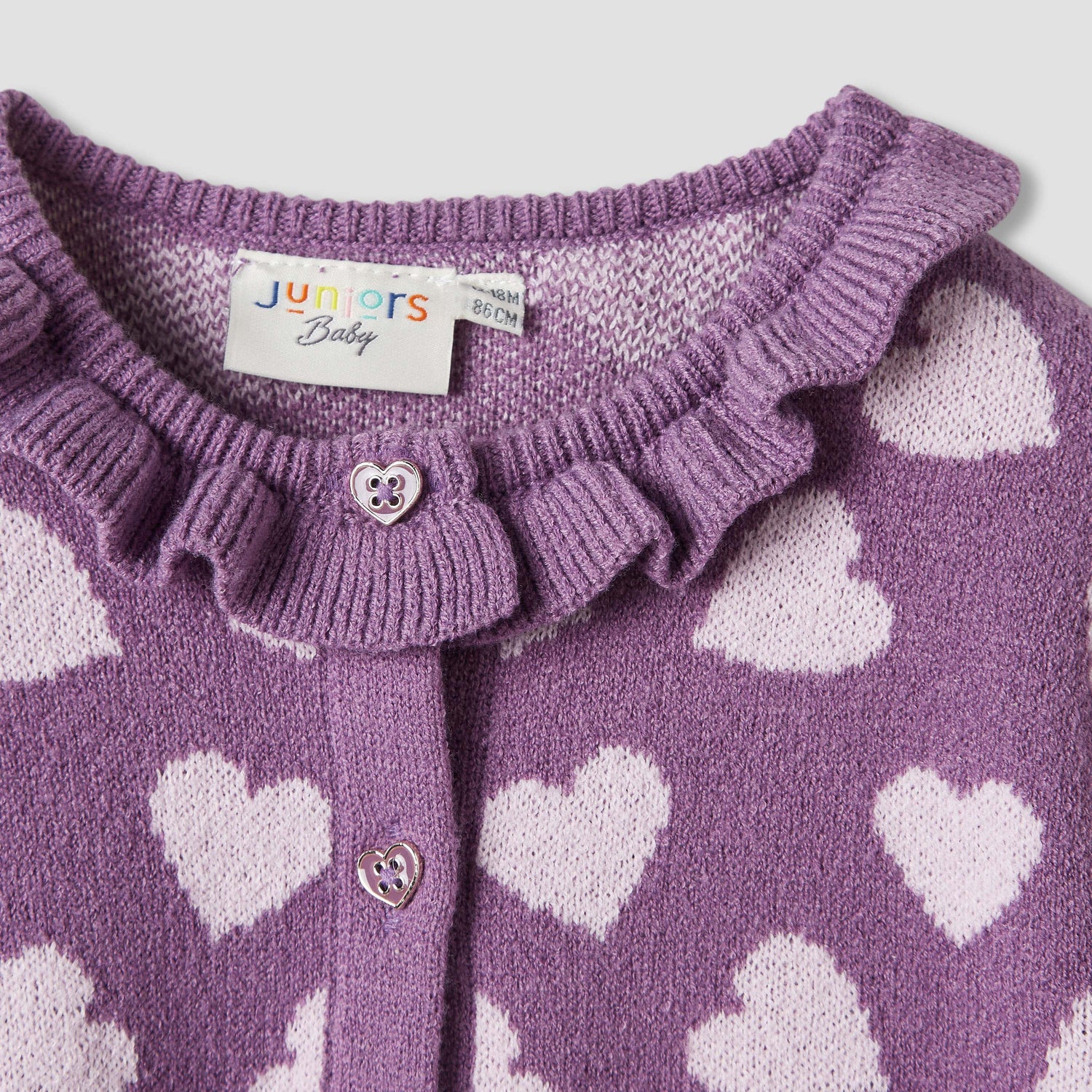 Juniors Heart Print Sweater Dress with Ribbed Tights