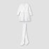 Juniors Textured V-neck Dress and Tights Set - White / 12-18 mths