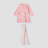 Juniors Bunny Print Collared Dress with Long Sleeves and Stockings - Pink / 12-18 mths