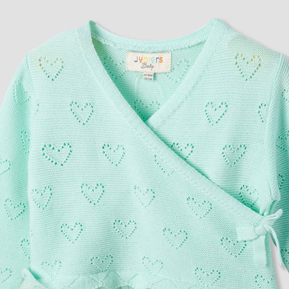 Juniors Textured V-neck Dress and Tights Set