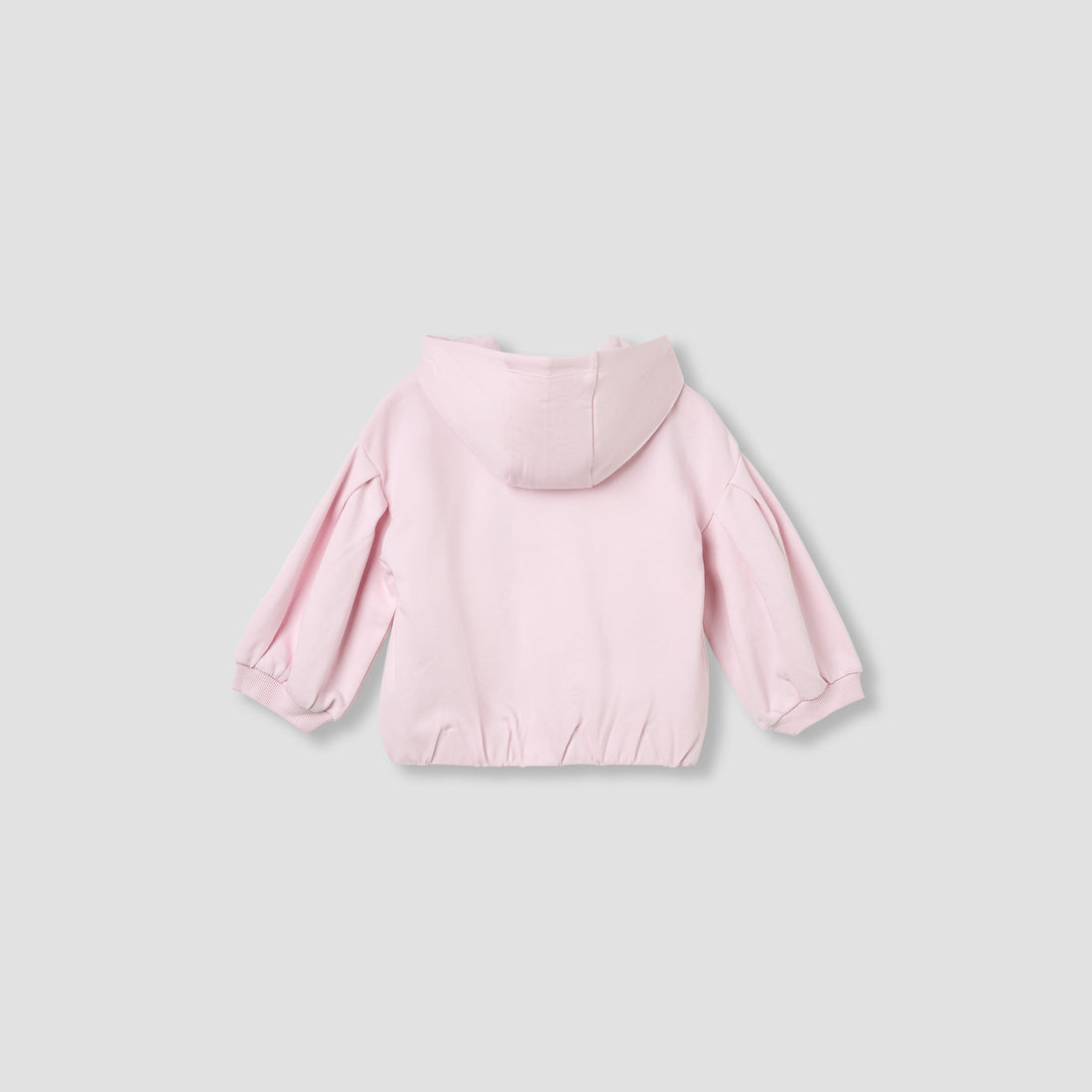Juniors Floral Print Hooded Sweatshirt with Long Sleeves