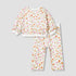 Juniors Crew Neck Long Sleeves Sweatshirt and Pants Set with Floral Print - White / 12-18 mths