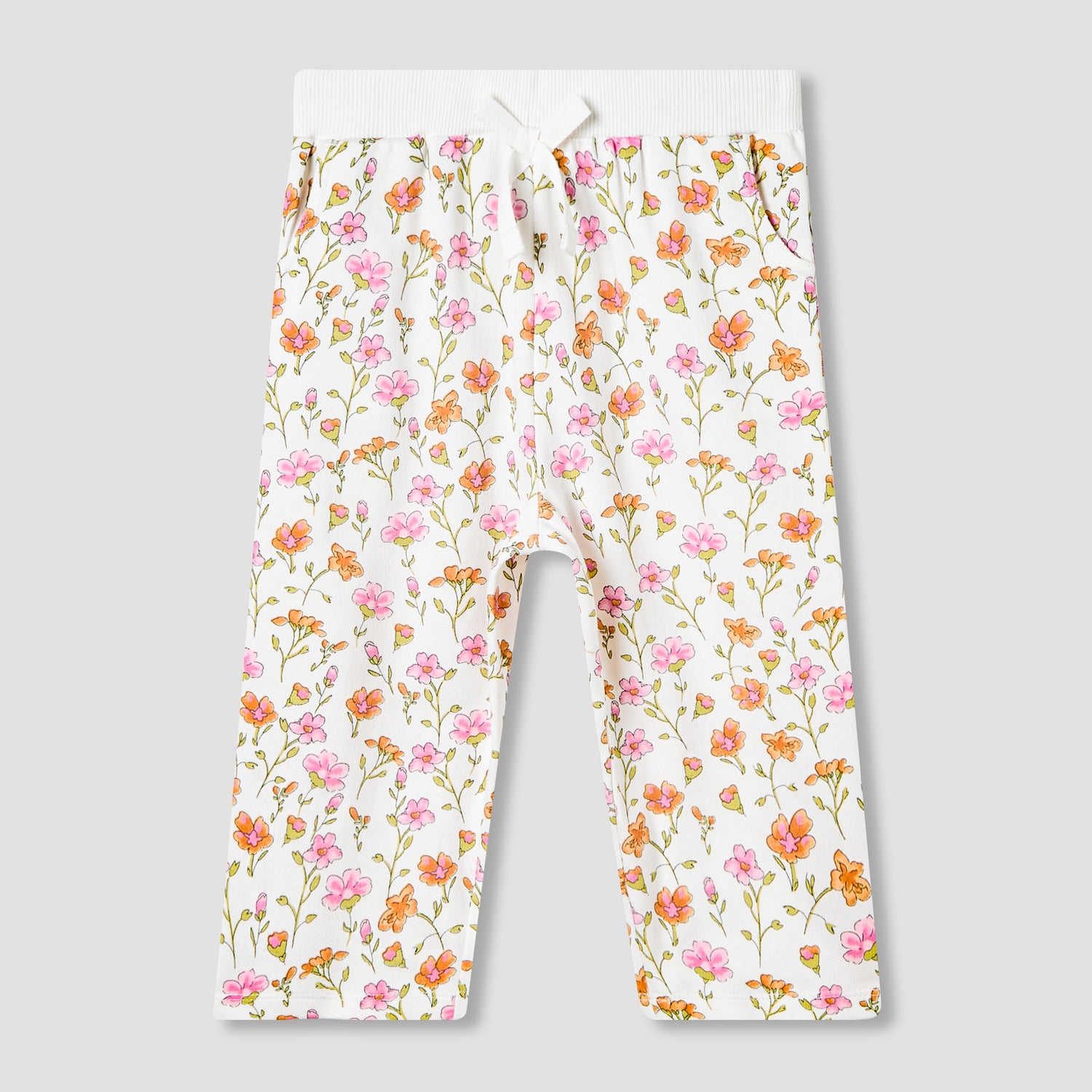 Juniors Crew Neck Long Sleeves Sweatshirt and Pants Set with Floral Print