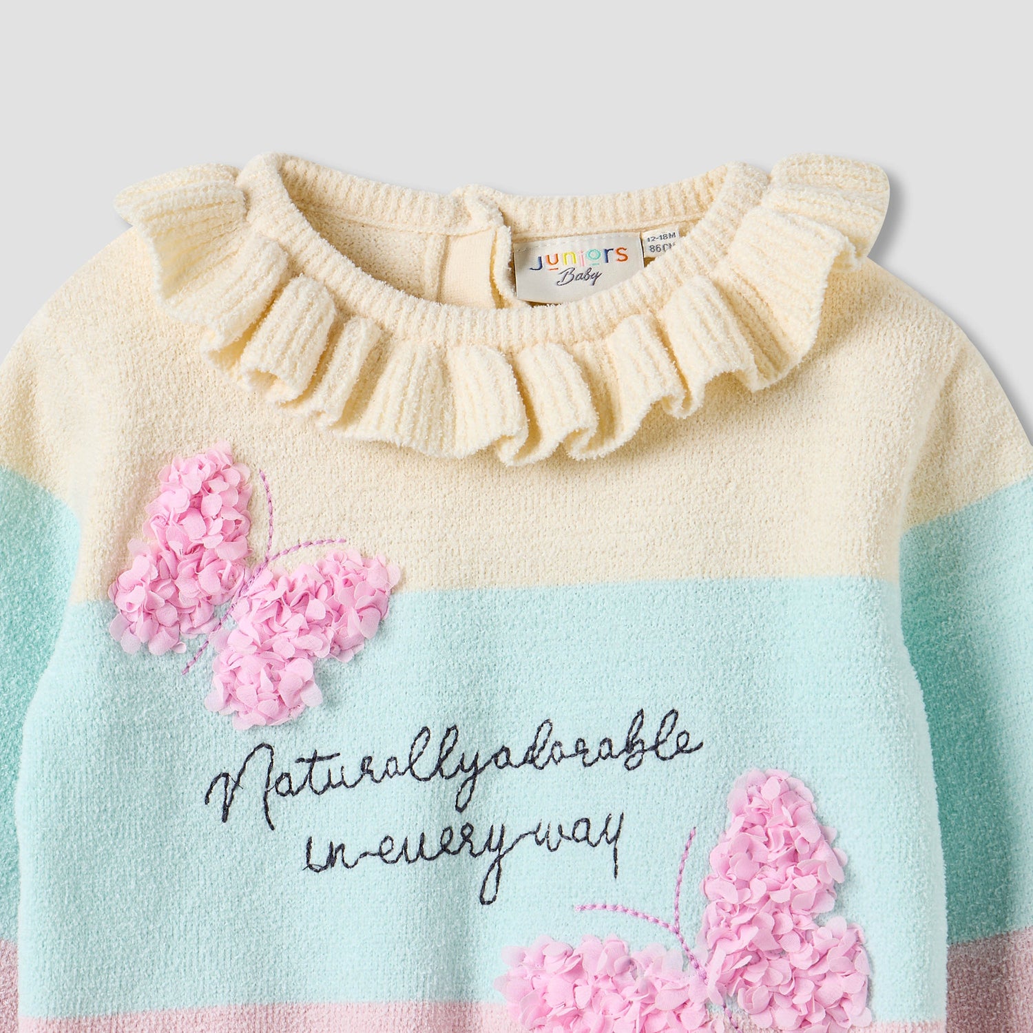 Juniors Striped Sweater and Pants Set