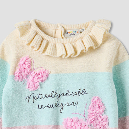 Juniors Striped Sweater and Pants Set
