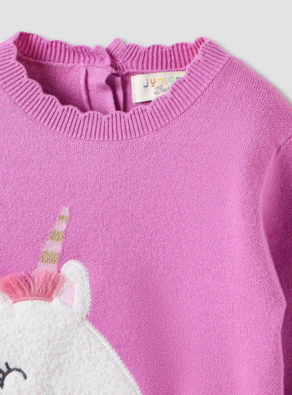 Juniors Unicorn Applique Sweater and Flared Pants Set-baby-girls-clothing-setsandcoords-image-4