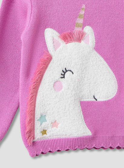 Juniors Unicorn Applique Sweater and Flared Pants Set-baby-girls-clothing-setsandcoords-image-5