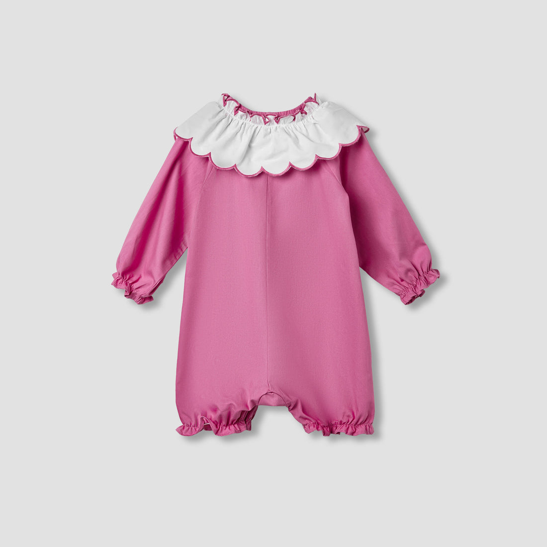 Juniors Solid Romper with Sailor Collar and Bow Accent