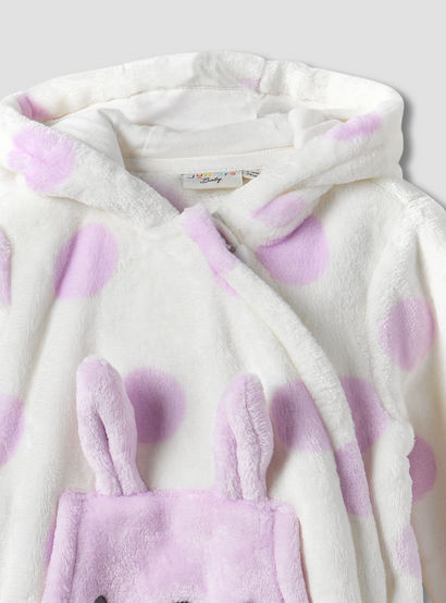Juniors Hooded Sleepsuit with Print - Polyester - Long Sleeves-baby-girls-clothing-rompers-image-2
