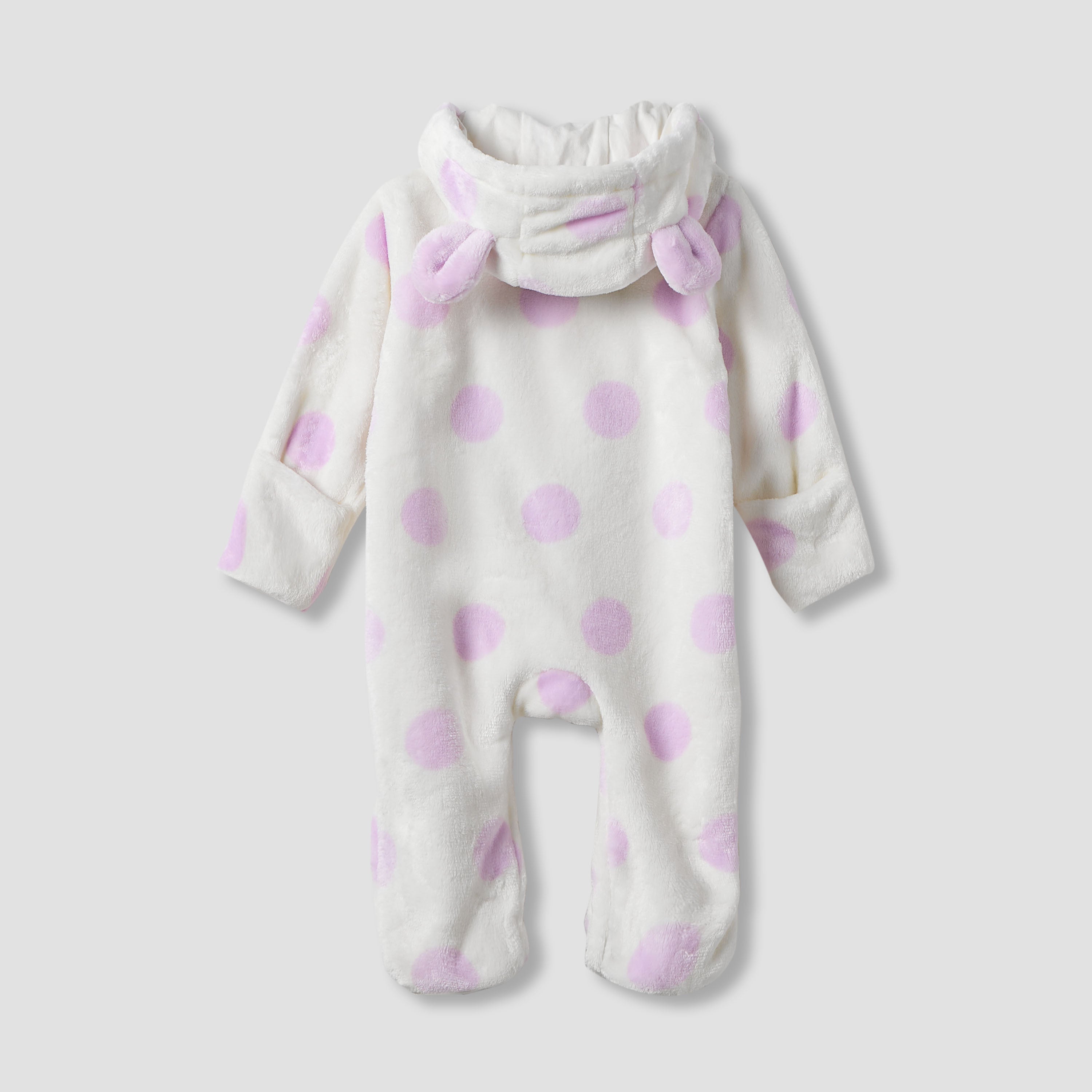 Juniors Hooded Sleepsuit with Print - Polyester - Long Sleeves