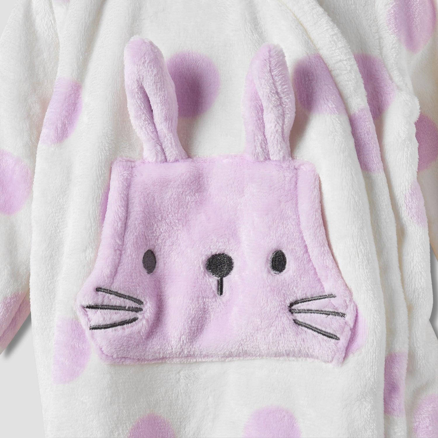 Juniors Hooded Sleepsuit with Print - Polyester - Long Sleeves