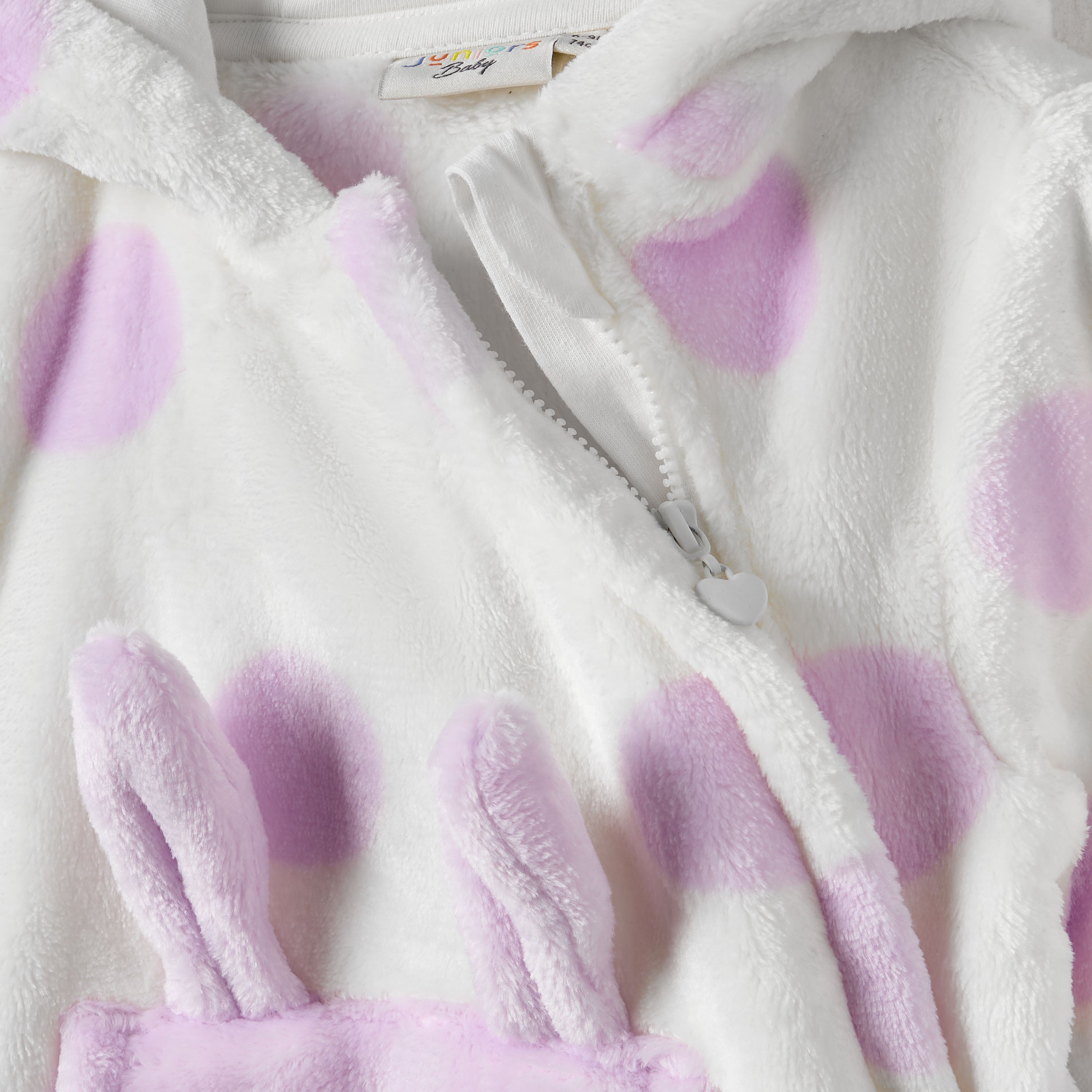 Juniors Hooded Sleepsuit with Print - Polyester - Long Sleeves