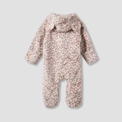 Juniors Hooded Sleepsuit with Print - Polyester - Long Sleeves