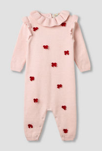 Juniors Bow Accent Sleepsuit with Collar-undefined-image-1