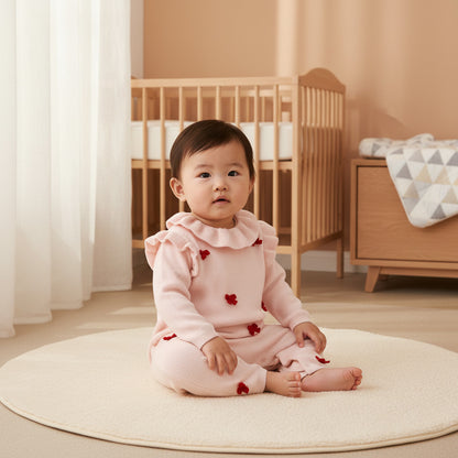 Juniors Bow Accent Sleepsuit with Collar