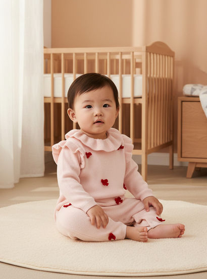 Juniors Bow Accent Sleepsuit with Collar-baby-girls-clothing-rompers-image-5