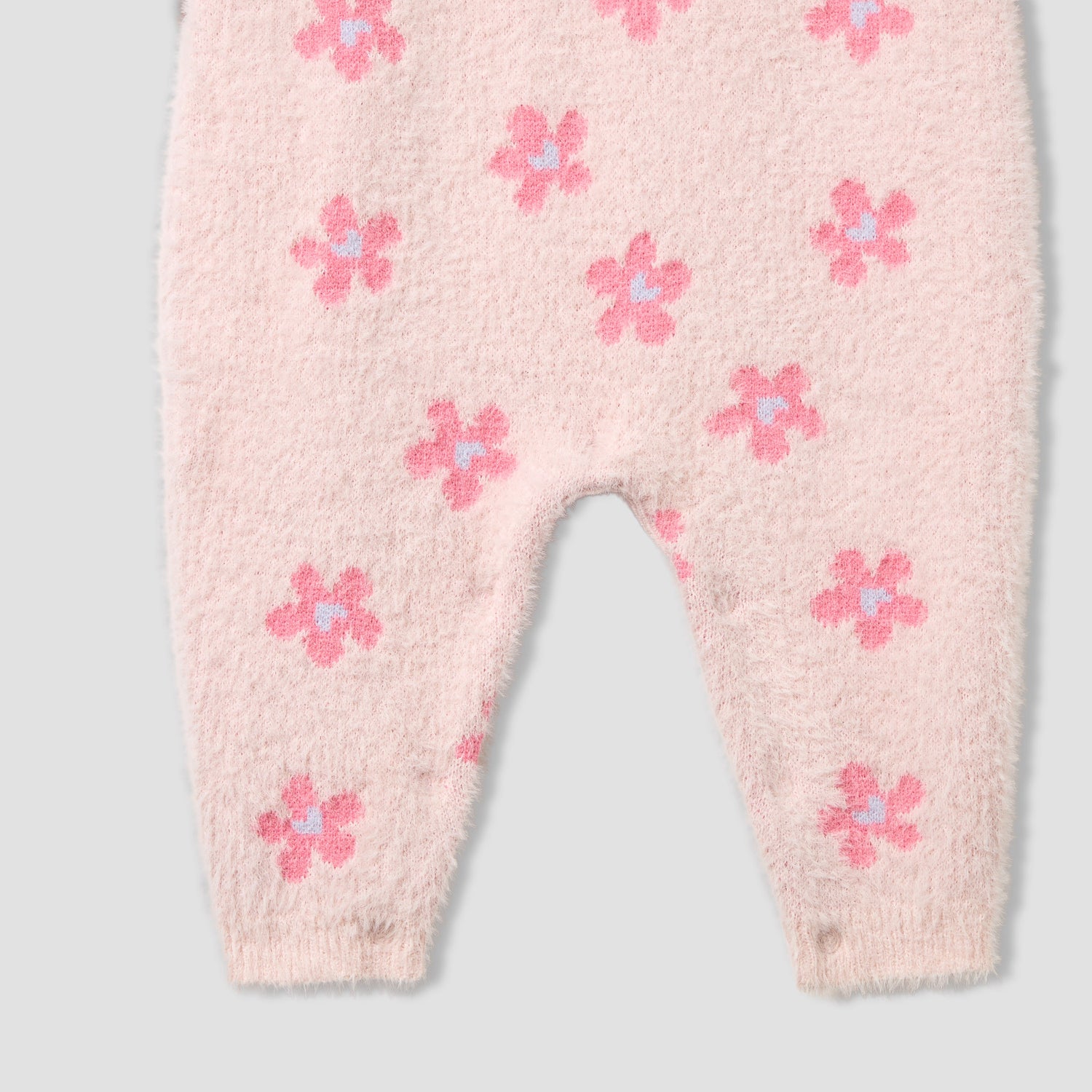 Juniors Floral Print Sleepsuit with Collar