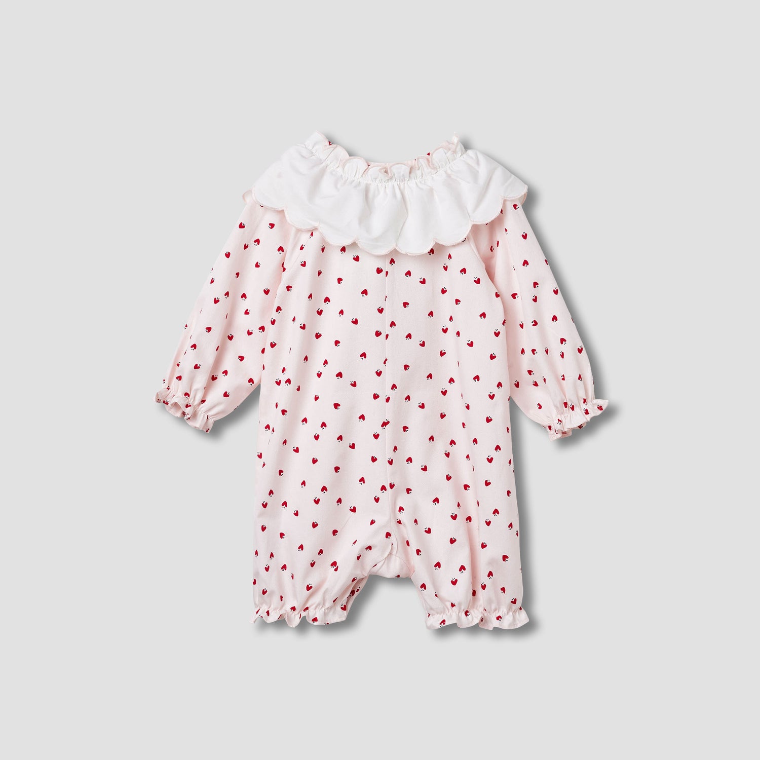 Juniors Printed Romper with Collar and Bow Accent