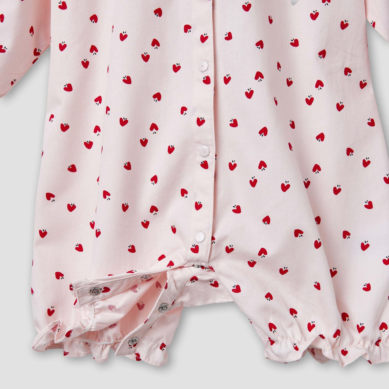 Juniors Printed Romper with Collar and Bow Accent