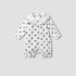 Juniors Printed Romper with Collar and Bow Accent - White / 12-18 mths