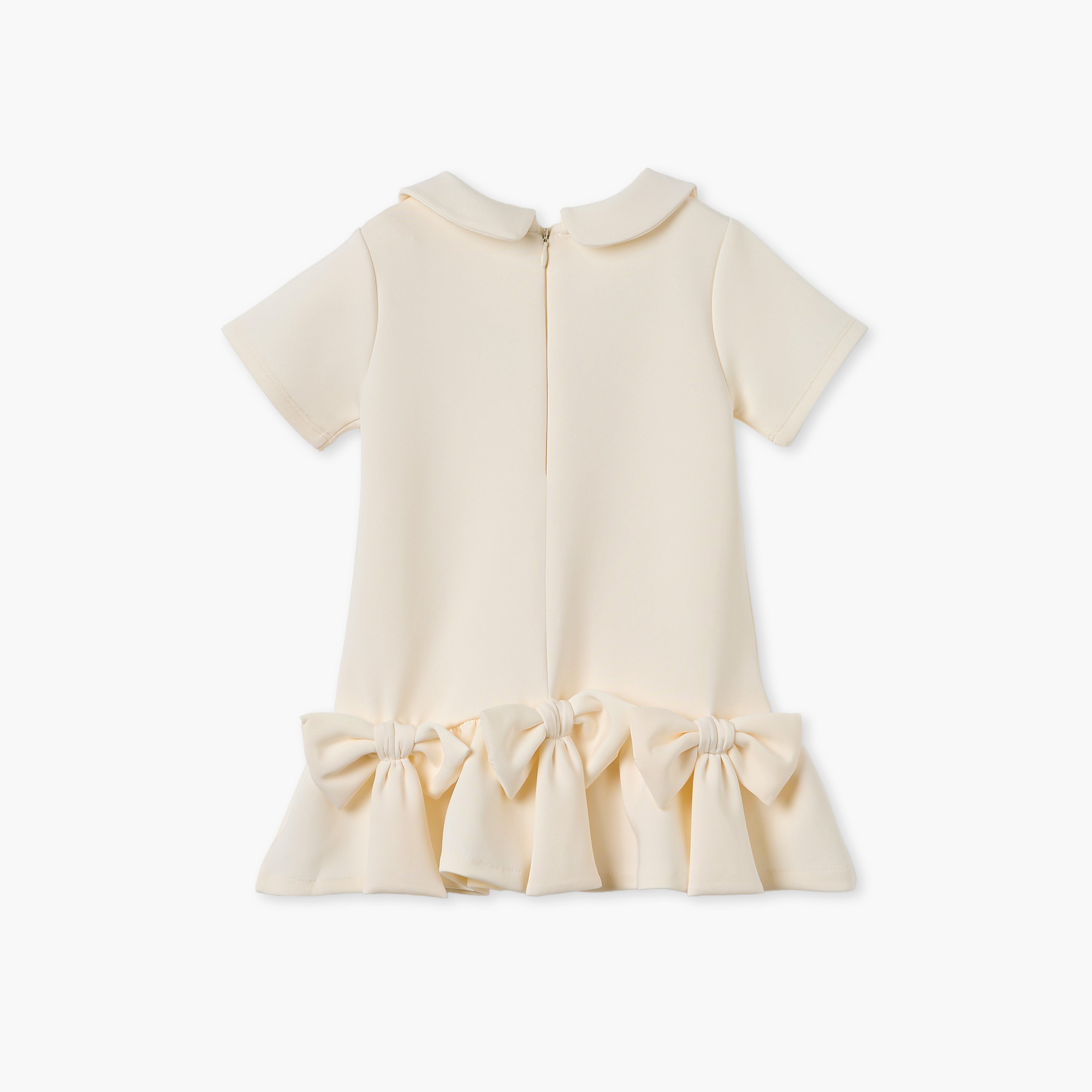 Juniors Embellished Peter Pan Collar Dress with Short Sleeves